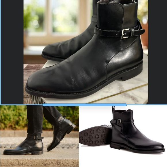 🔥 MEERMIN Jodhpur 101499 FRENCH BLACK BOXCALF Boot 11 UK 12 US 45 EU - Picture 1 of 15